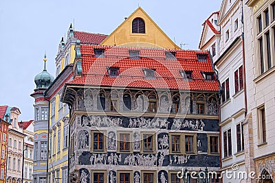 House 'At the Minute' in Prague, Czech Republic Stock Photo
