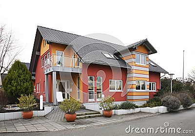 House near Stuttgart town. Germany Editorial Stock Photo
