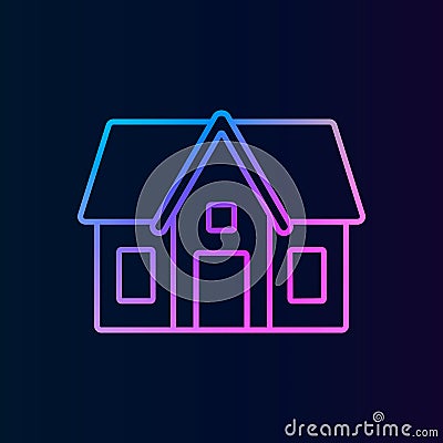 House nolan icon. Simple thin line, outline vector of real estateicons for ui and ux, website or mobile application Stock Photo