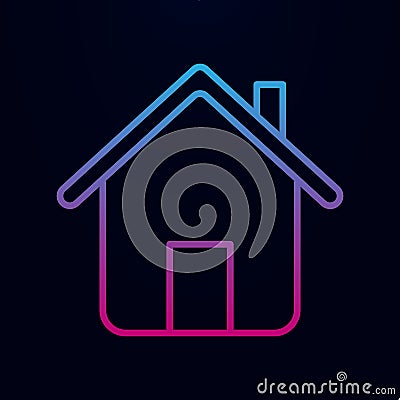 House nolan icon. Simple thin line, outline vector of web icons for ui and ux, website or mobile application Stock Photo