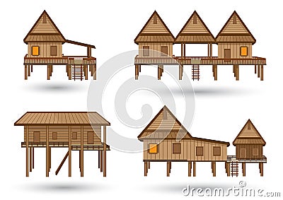 House of northeast Thailand Vector Illustration