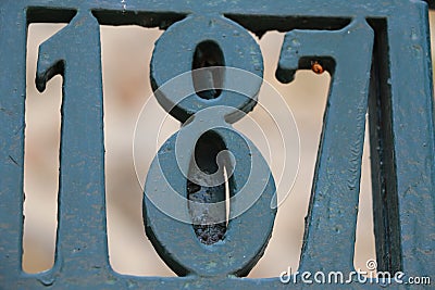 House number 187 Stock Photo