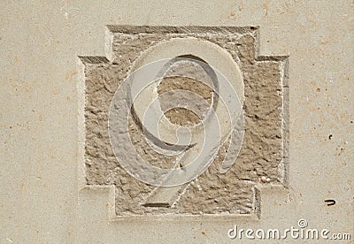 House Number Sign Stock Photo