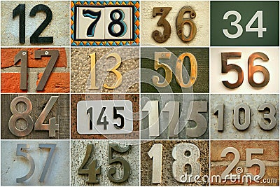 House numbers Stock Photo