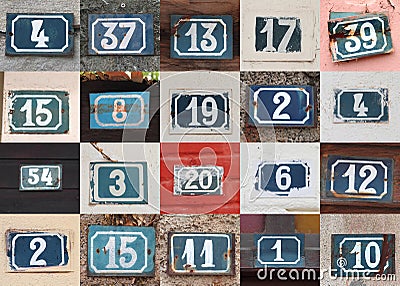 House numbers Stock Photo