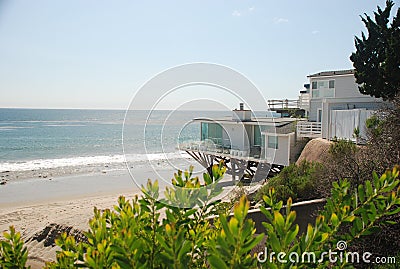 House at oceanfront Stock Photo