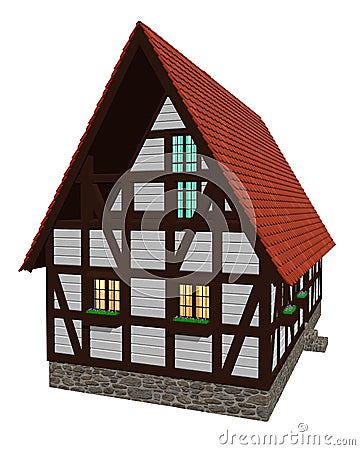 House in old German style. Stock Photo