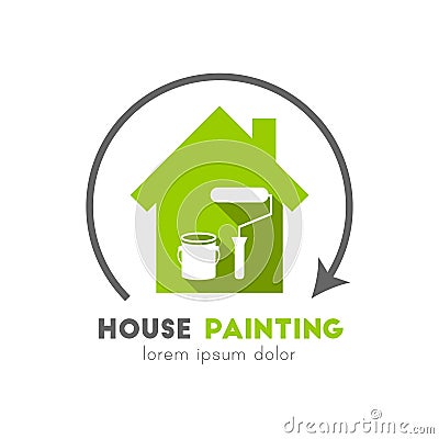 House painting logo Vector Illustration