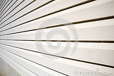 House with pale yellow vinyl siding Stock Photo