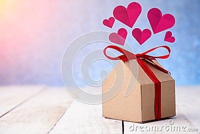 House paper with heart shape paper cut Stock Photo