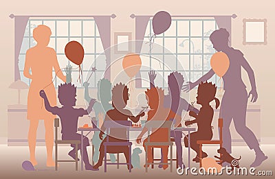 house party Vector Illustration