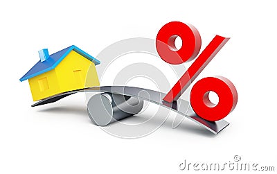 House or percent Stock Photo