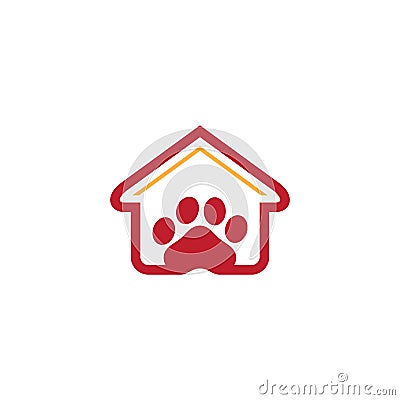 House pet shop logo business Vector Illustration