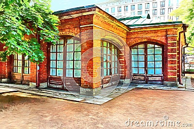 Brick house of Tsar Peter the Great Stock Photo
