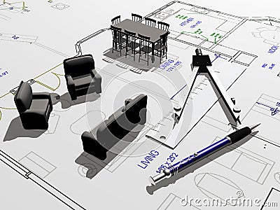 House plan Stock Photo