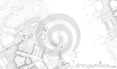 House plan blueprint Vector Illustration