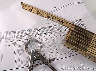 House Plans 3 Stock Photo