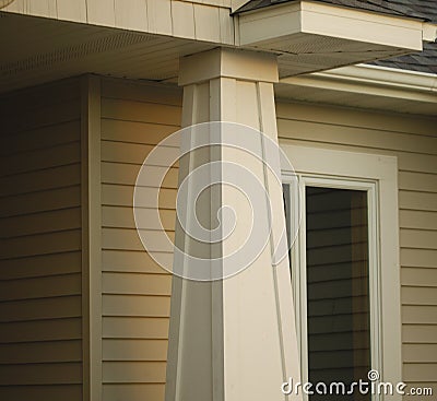 House Post and Overhang Stock Photo