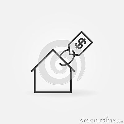 House with price tag icon Vector Illustration