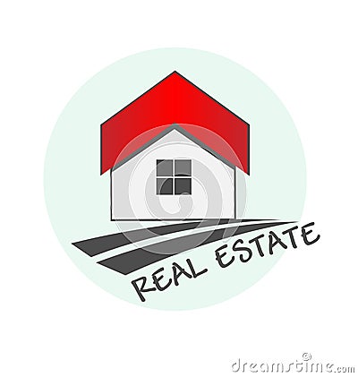 House real estate logo design Vector Illustration