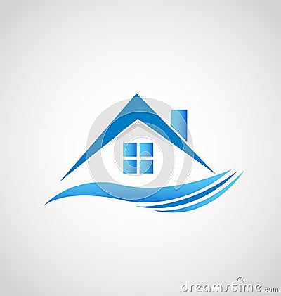 House Real Estate logo Vector Illustration