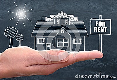 House real estate for rent Stock Photo