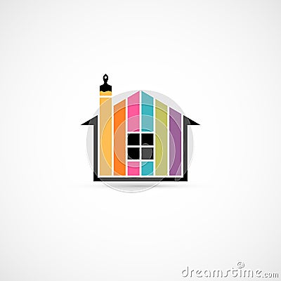 House renovation icon Vector Illustration