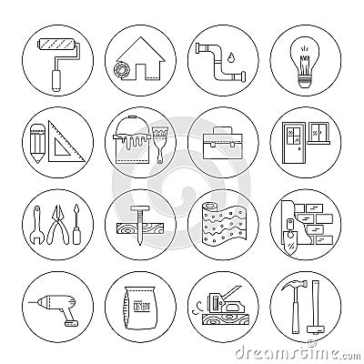 House repair icons Vector Illustration