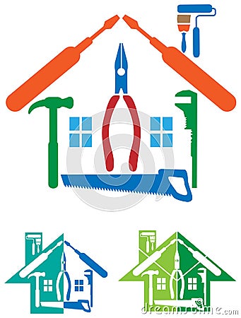 House repair logo Vector Illustration