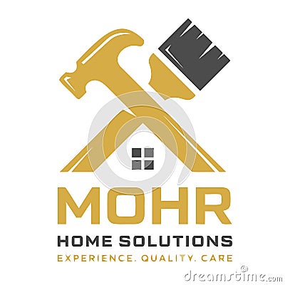 House reparation logo design vector illustration Vector Illustration