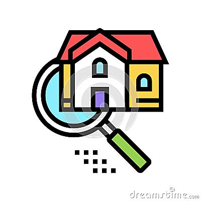 house research color icon vector illustration Cartoon Illustration
