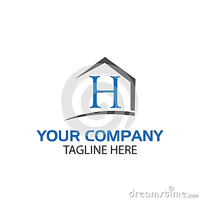 House resembling letter H Vector Illustration