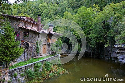 House in Rupit, Catalonia Stock Photo