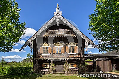 House on the Russian Colony Alexandrowka, Potsdam, Germany Stock Photo