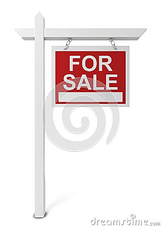 House for sale sign Cartoon Illustration