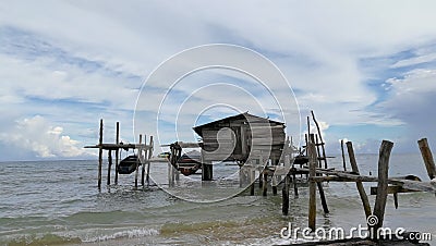 house in sea Stock Photo