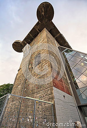 House of the Sea located inside of the former flak tower, constructed in 1943-44. Vienna, Austria Stock Photo