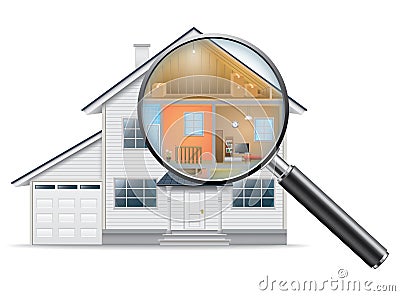 House Search Vector Illustration