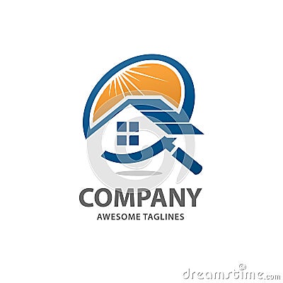 House search logo vector Vector Illustration