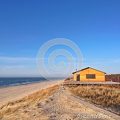 House on the seashore Stock Photo
