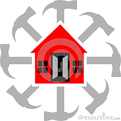 House service logo Vector Illustration