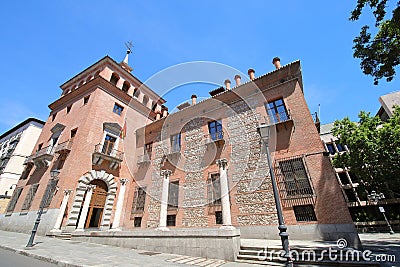 House of seven chimneys historical architecture Madrid Spain Stock Photo