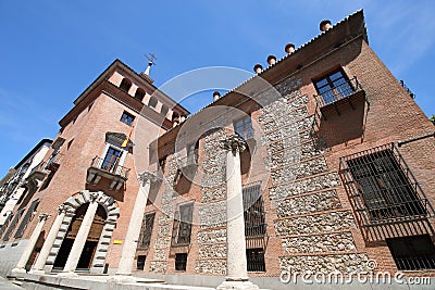 House of seven chimneys historical architecture Madrid Spain Stock Photo