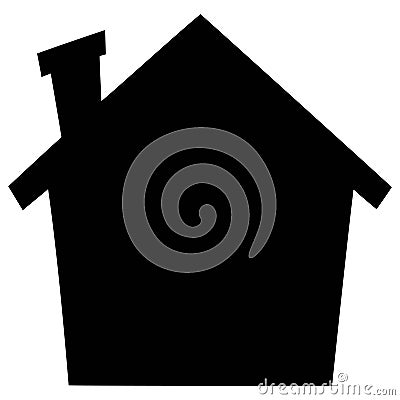 House Silhouette Icon Vector Illustration