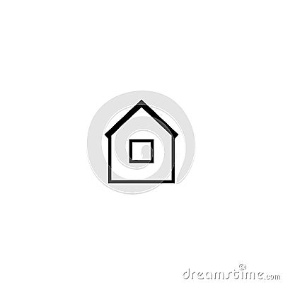 House simple icon vector Vector Illustration