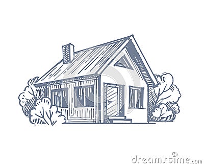 House sketch vector Vector Illustration