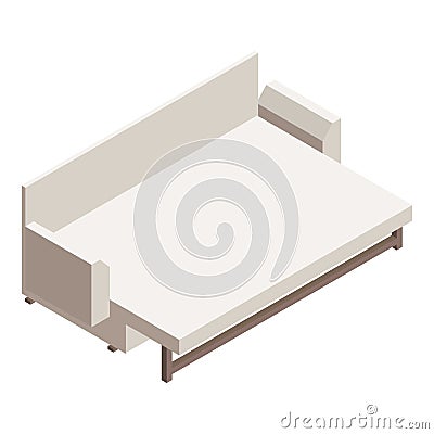 House sleep sofa icon, isometric style Vector Illustration