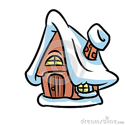 House snow cartoon Cartoon Illustration