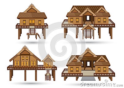 House of Southern Thailand Vector Illustration