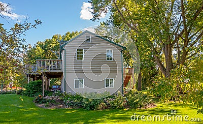 House surrounded with fall colors Stock Photo